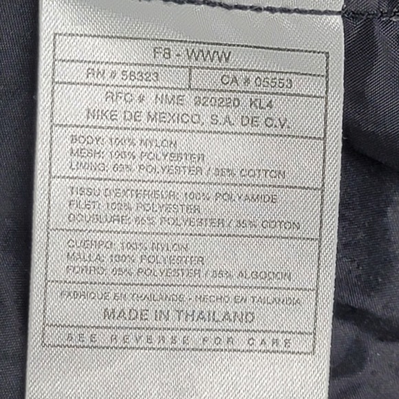 NIKE BLACK FULL ZIP WINDBREAKER LIGHTWEIGHT ATHLETIC JACKET MEN'S LARGE SWOOSH - Picture 12 of 16